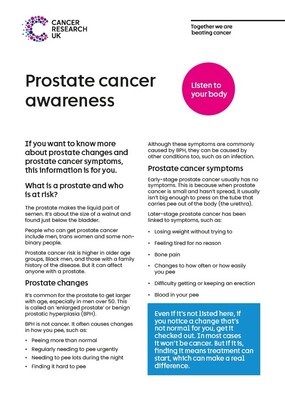 Prostate cancer awareness (leaflet)