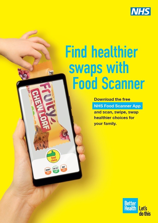 Find healthier swaps with Food Scanner (A4 poster)