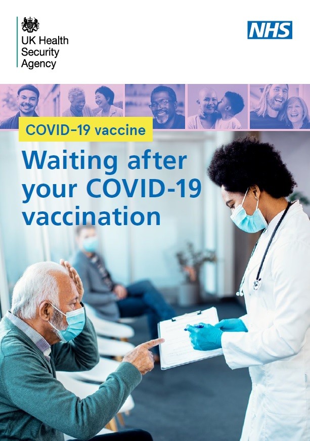 Waiting after your COVID-19 vaccination (leaflet)